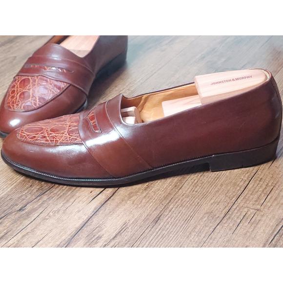 Johnston & Murphy Loafers Dress Shoes Tobacco Brown Size 10 M Made In Spain main image 9